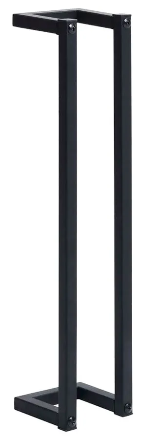 Czarny metalowy wieszak łazienkowy - Raxin 4X