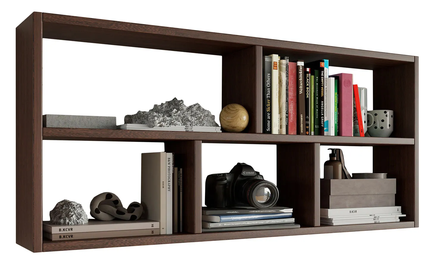 Wiszący Regał Z Przegródkami Wenge P3-L05