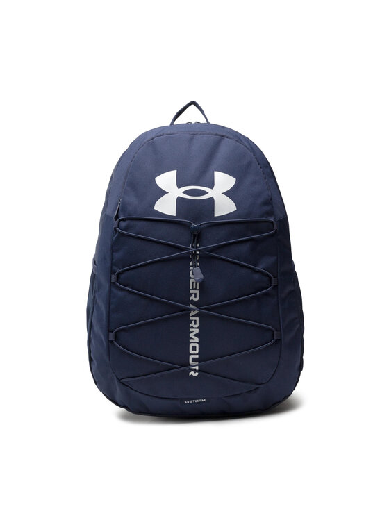 Under Armour Plecak sportowy unisex Hustle Midnight Navy / Midnight Navy / Metaliczne srebro (410) Jeden rozmiar 1364181