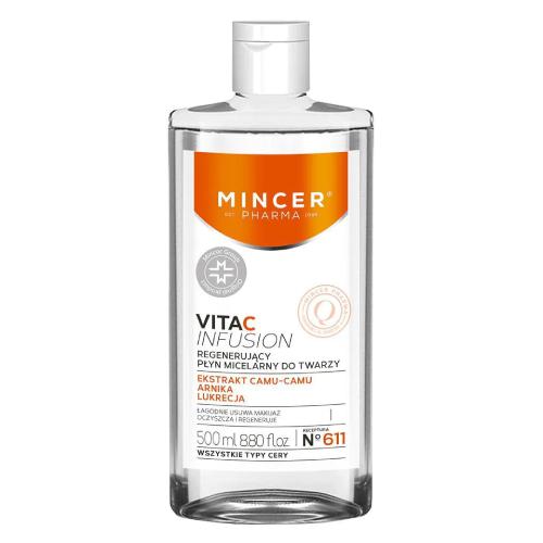 Mincer Pharma Pharma Regenerujący płyn micelarny do twarzy - Pharma Vita C Infusion 611 Regeneration Micellar Water Regenerujący płyn micelarny do twarzy - Pharma Vita C Infusion 611 Regeneration Micellar Water