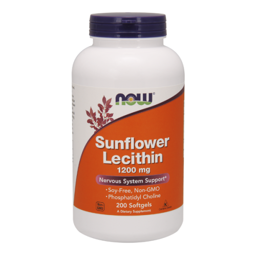 Now Foods NOW Foods Sunflower Lecithin 1200 mg  Lecytyna Słonecznikowa 1200 mg  (200 kap)