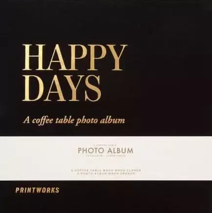 Fotoalbum - Happy Days Black (S) | PRINTWORKS