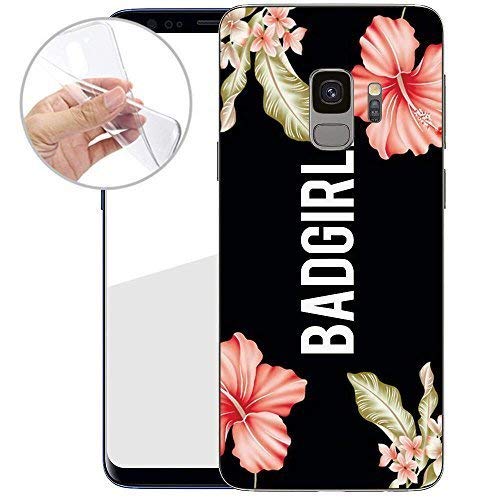 Finoo Etui na telefon komórkowy Samsung Galaxy S9 Made In Germany z motywem dla optymalnej ochrony silikonowe etui Case Cover pokrowiec ochronny do Twojego Samsung Galaxy S9-Badgirl