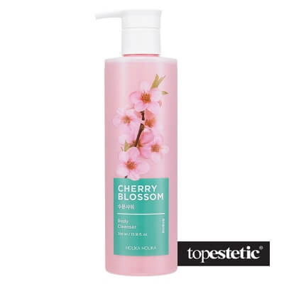Holika Cherry Blossom Body Cleanser Nawilżający, odświeżający żel pod prysznic z ekstraktem z kwiatów wiśni i aloesu 390 ml