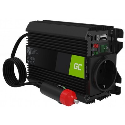 Green Cell Przetwornica Przetwornica napięcia Inwerter Green Cell PRO 12V na 230V 150W/300W Modyfikowana sinusoida Darmowa dostawa INVGC06