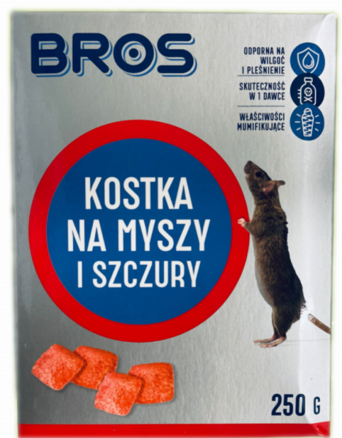 Bros Sp z o.o kostka na myszy i szczury 250g 1700