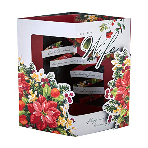Hallmark Kartka świąteczna dla żony z Hallmark - 3D Pop Up kwiatowy wzór
