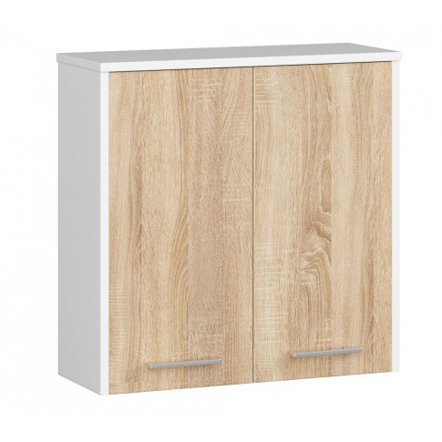 Wisząca skandynawska szafka łazienkowa biały + sonoma dąb H3-T42