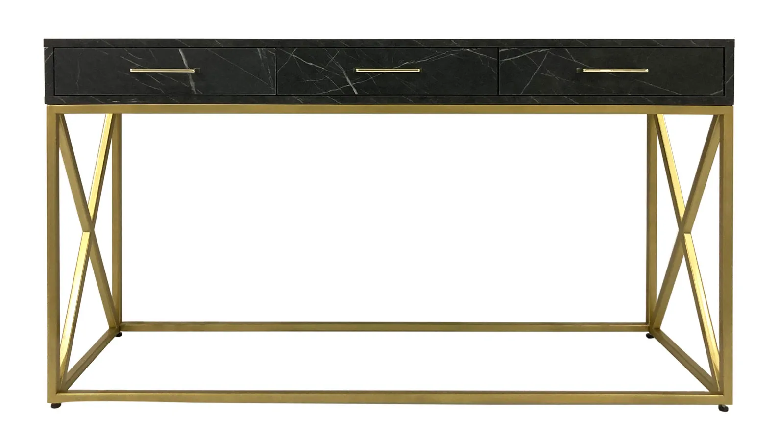 Czarno-złota toaletka konsola glamour pod lustro W0-D63
