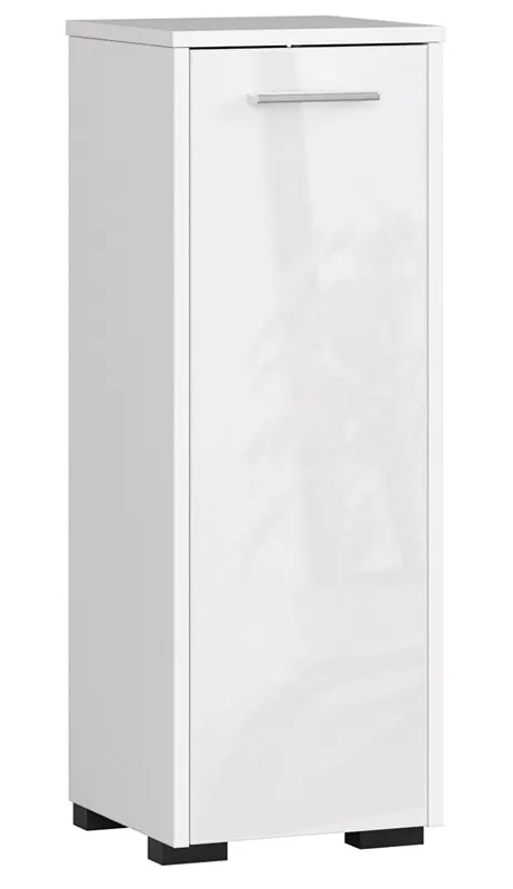 Biały regał łazienkowy w połysku H7-H23