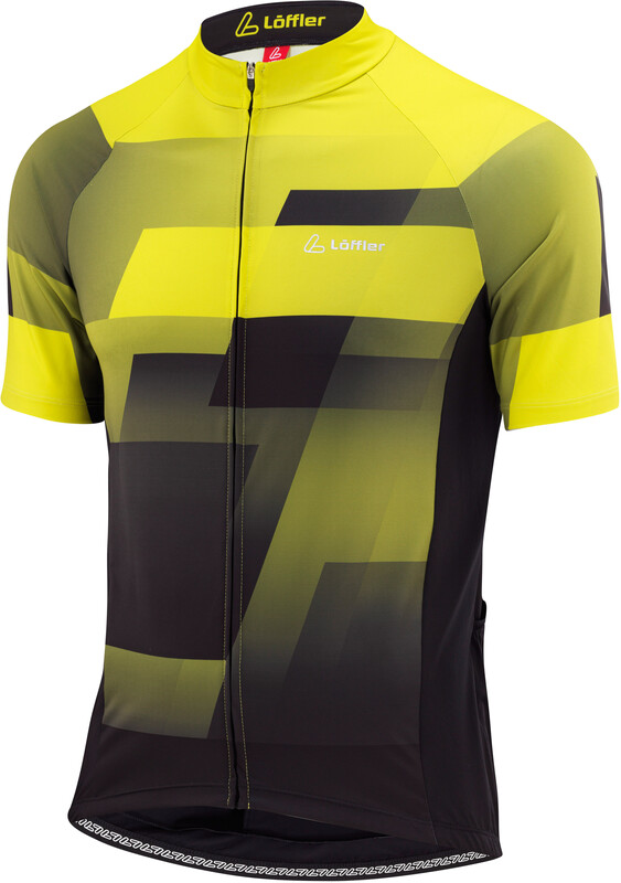 Löffler Stratos Mid Full Zip Bike Jersey Men, żółty EU 54 2022 Koszulki kolarskie