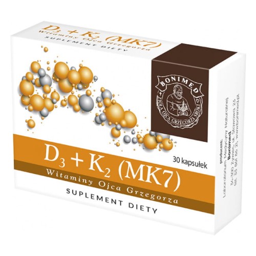 Bonimed Witamina D3 + K2 (MK7) Ojca Grzegorza - 30kaps 01754