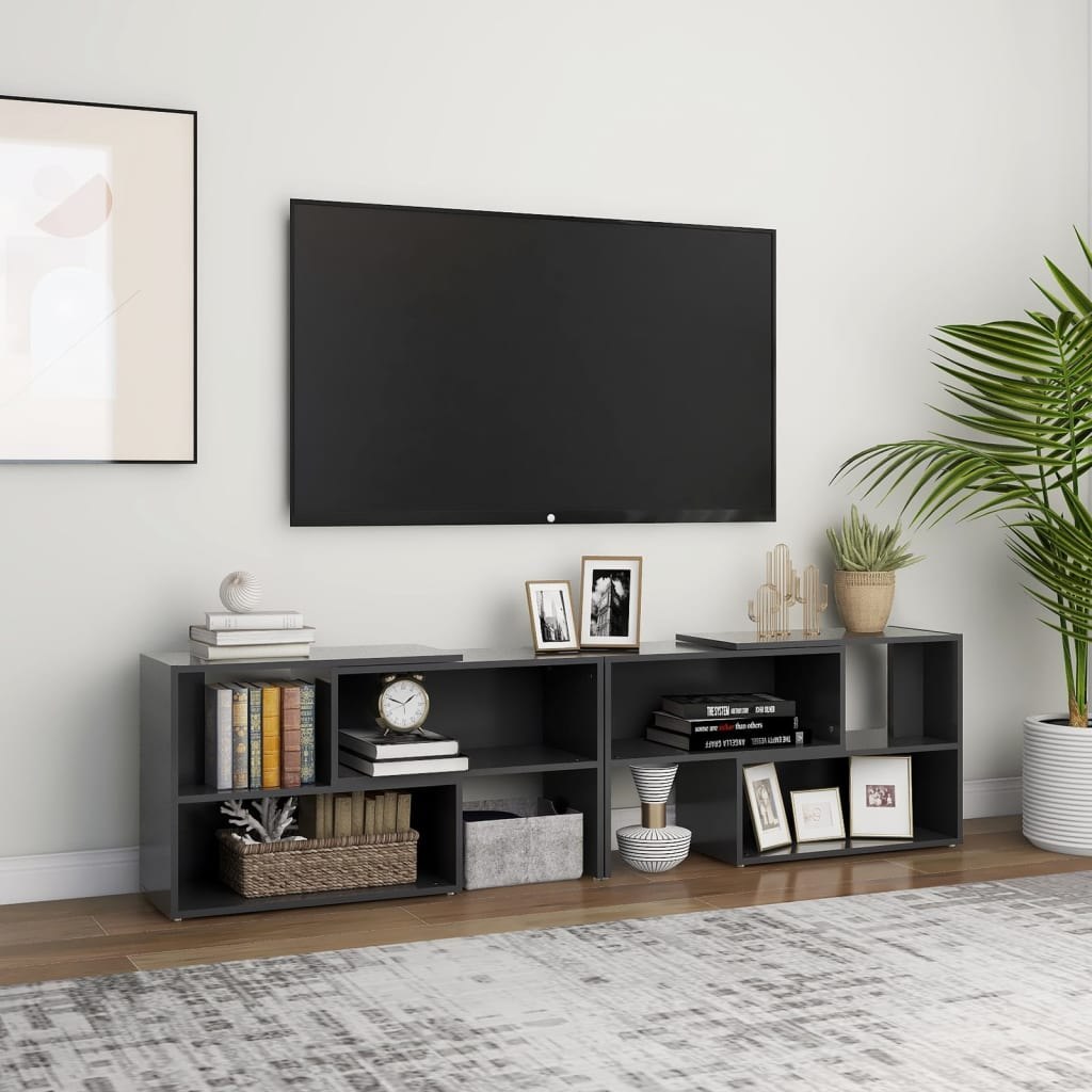 vidaXL Szafka pod TV szara 149x30x52 cm płyta wiórowa 808361