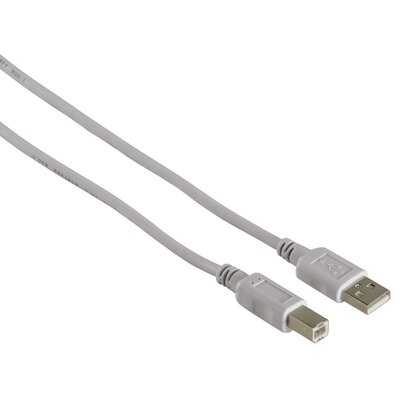 Hama wtyk wtyczka kabel połączeniowy USB A B, 1,5 m, szary
