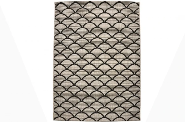 Tapiso DYWAN SZNURKOWY SISAL SZAROBEŻOWY/CZARNY 20567