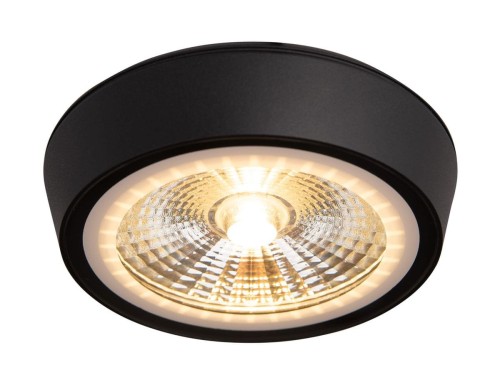 Maxlight Natynkowa LAMPA okrągła CHARON C0208 metalowy plafon LED 12W 3000K do łazienki sufitowy IP65 czarny C0208
