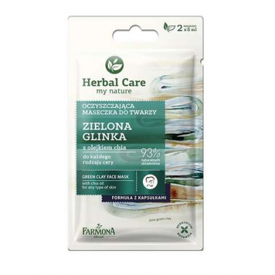 Herbal Care Maseczka oczyszczająca ZIELONA GLINKA 2x5 ml