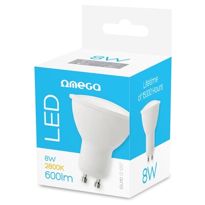 Omega Żarówka LED OMELGU10-8W 8W GU10 OMELGU10-8W