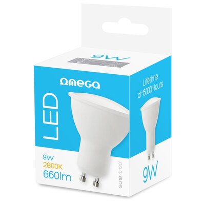 Omega Żarówka LED OMELGU10-9W 9W GU10 OMELGU10-9W