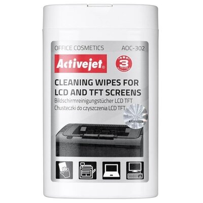 ***ActiveJet ActiveJet AOC-302 Chusteczki do matryc LCD/TFT 100szt