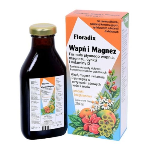 Floradix Floradix Wapń i Magnez płynna formuła suplement diety 250ml