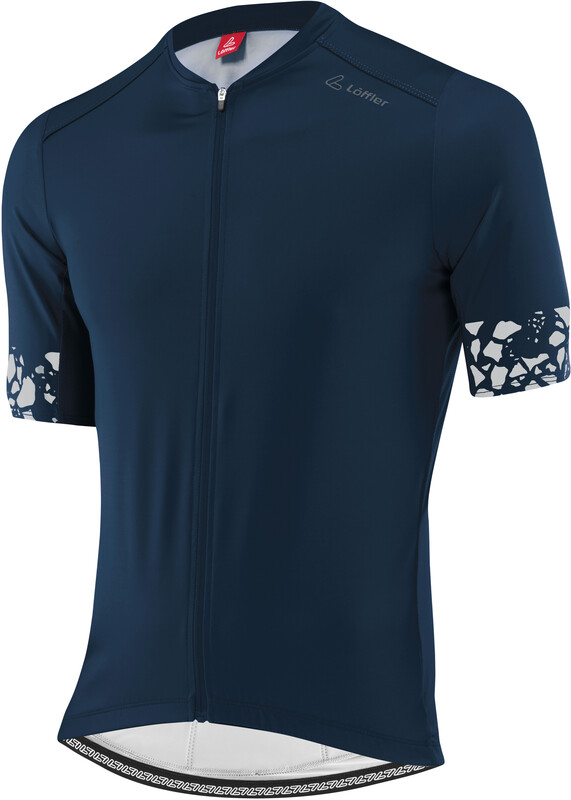 Löffler Terra hotBOND RF Full Zip Bike Jersey Men, niebieski EU 48 2022 Koszulki kolarskie