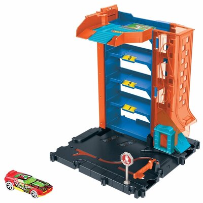 HOT WHEELS City Rajdowy parking Mały zestaw HDR28