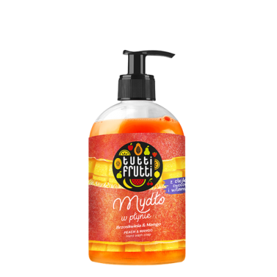 Tutti Frutti TUTTI FRUTTI Brzoskwinia i Mango Mydło w płynie z olejkami owocowymi i witaminą E 500ml TFR0069A