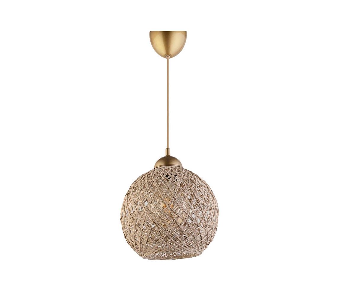 Żyrandol na lince JUTE 1xE27/60W/230V beżowy