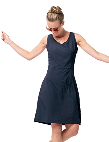 Jack Wolfskin Damska Sukienka Costa Calma Swobodna Sukienka, Night Blue, Standardowa