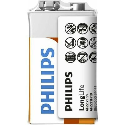 Philips Longlife  1-foilpack 6 °F22 (E) 9 Volt without EAN naklejki 87 12581 54973 2