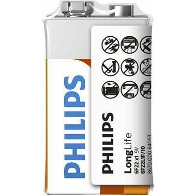 Philips Longlife  1-foilpack 6 °F22 (E) 9 Volt without EAN naklejki 87 12581 54973 2