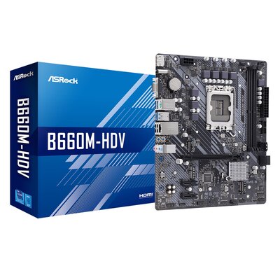 ASRock Płyta główna B660M-HDV s1700 2DDR4 DP/HDMI M.2 mATX B660M-HDV