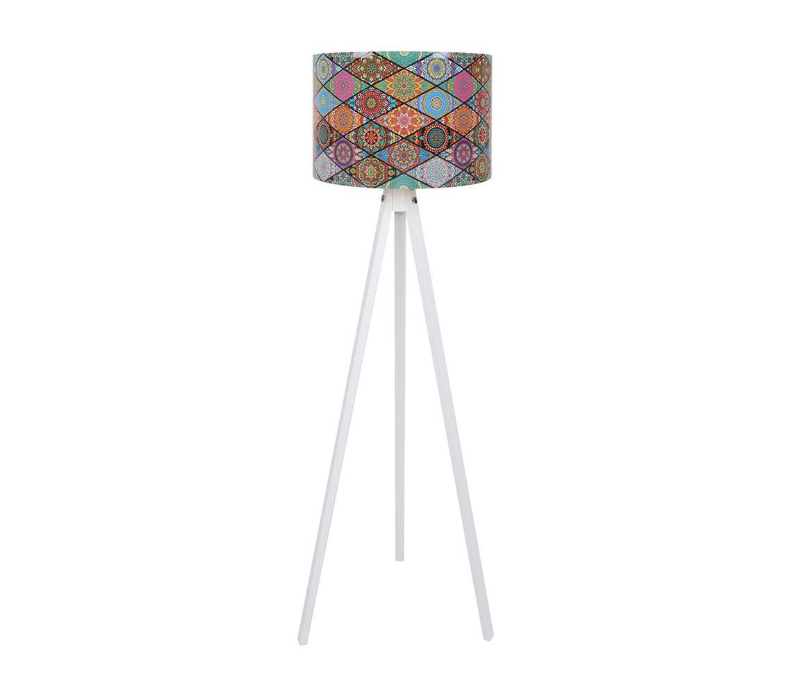 Lampa podłogowa AYD 1xE27/60W/230V multicolored/biały