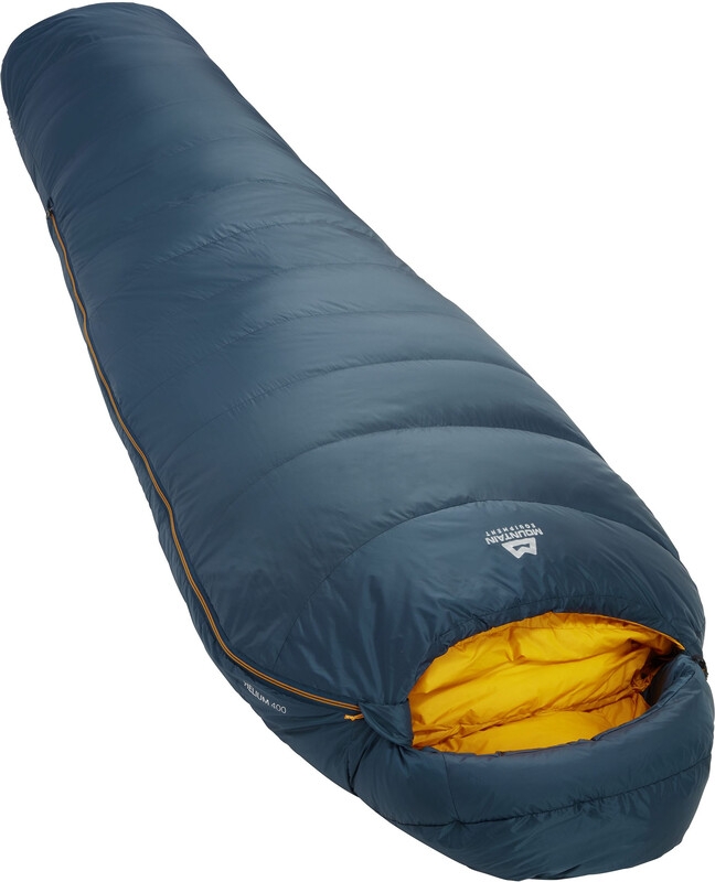 Moutain Equipment Helium 400 Sleeping Bag Regular Men, niebieski Left Zipper 2022 Śpiwory puchowe ME-005968-ME-01635-LZ