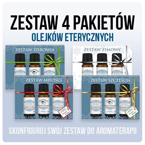 Zestaw 4 pakietów naturalnych olejków eterycznych Optima Natura (12x 10ml)