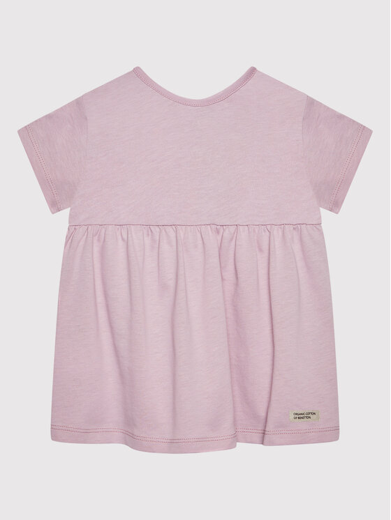 Benetton United Colors Of Sukienka codzienna 3I1XG101Y Różowy Regular Fit