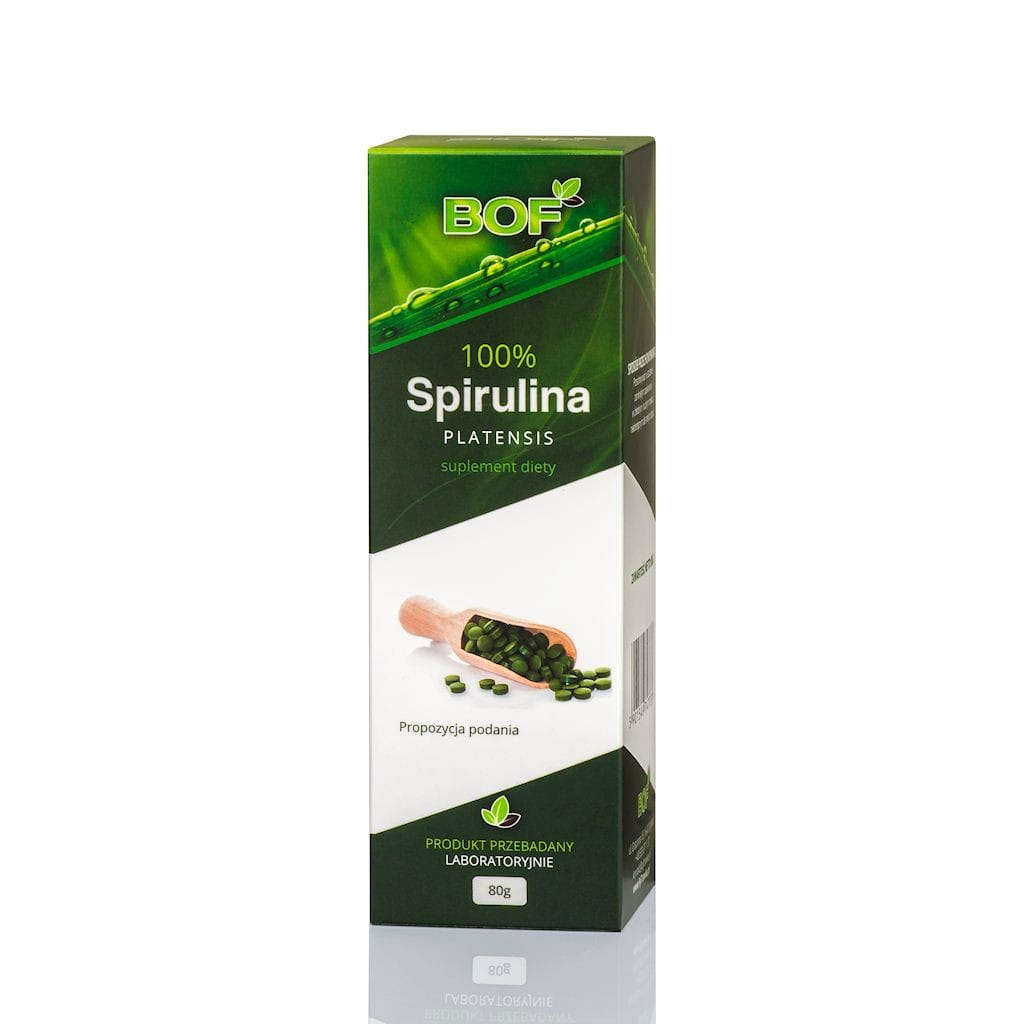BIO ORGANIC FOODS 100% Spirulina Platensis 80g (200mg, 400tabl.) BOF 21BIFSPIT2