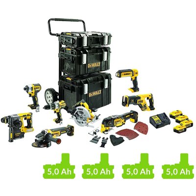 DeWalt Elektrowerkzeuge DeWALT akumulator-Kombo Pack dck853p4-QW 18,0 V/5 AH  8 urządzenia, 4 akumulatorów  grupa docelowa drewno DCK853P4