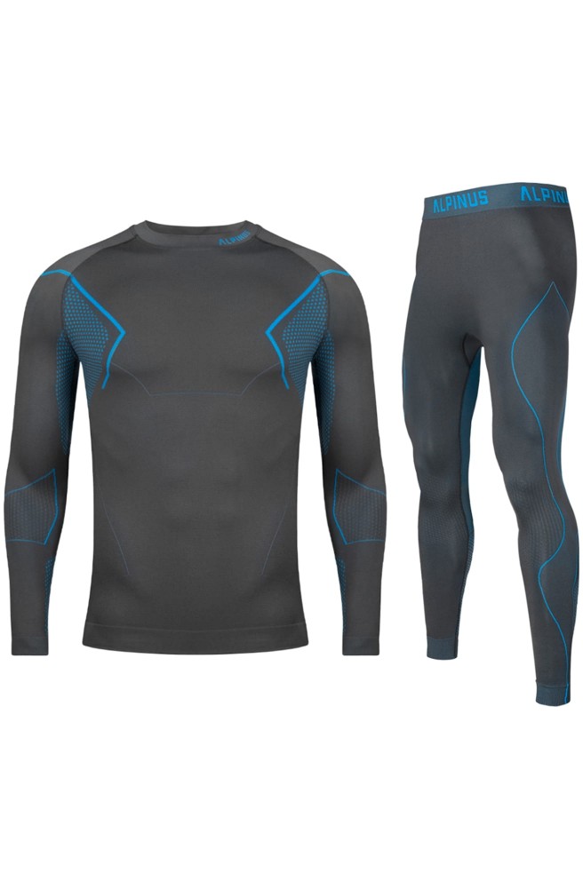 Komplet bielizny termoaktywnej męskiej Alpinus Active Base Layer Set GT43880 szaro-niebieski