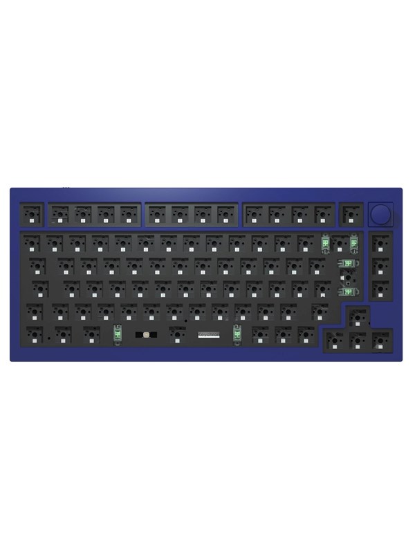 Keychron Q1 QMK Custom Knob version - Barebone ISO - Klawiatura gamingowa - bez bloku numerycznego - Niebieski