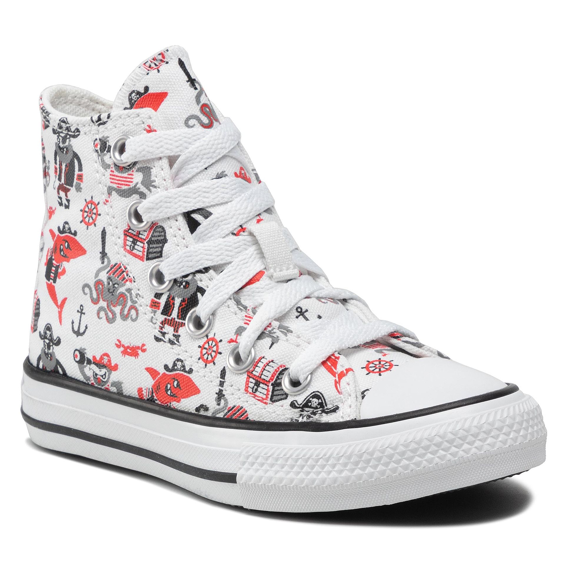 Converse Trampki Ctas Hi 372874C White/University Red/Black