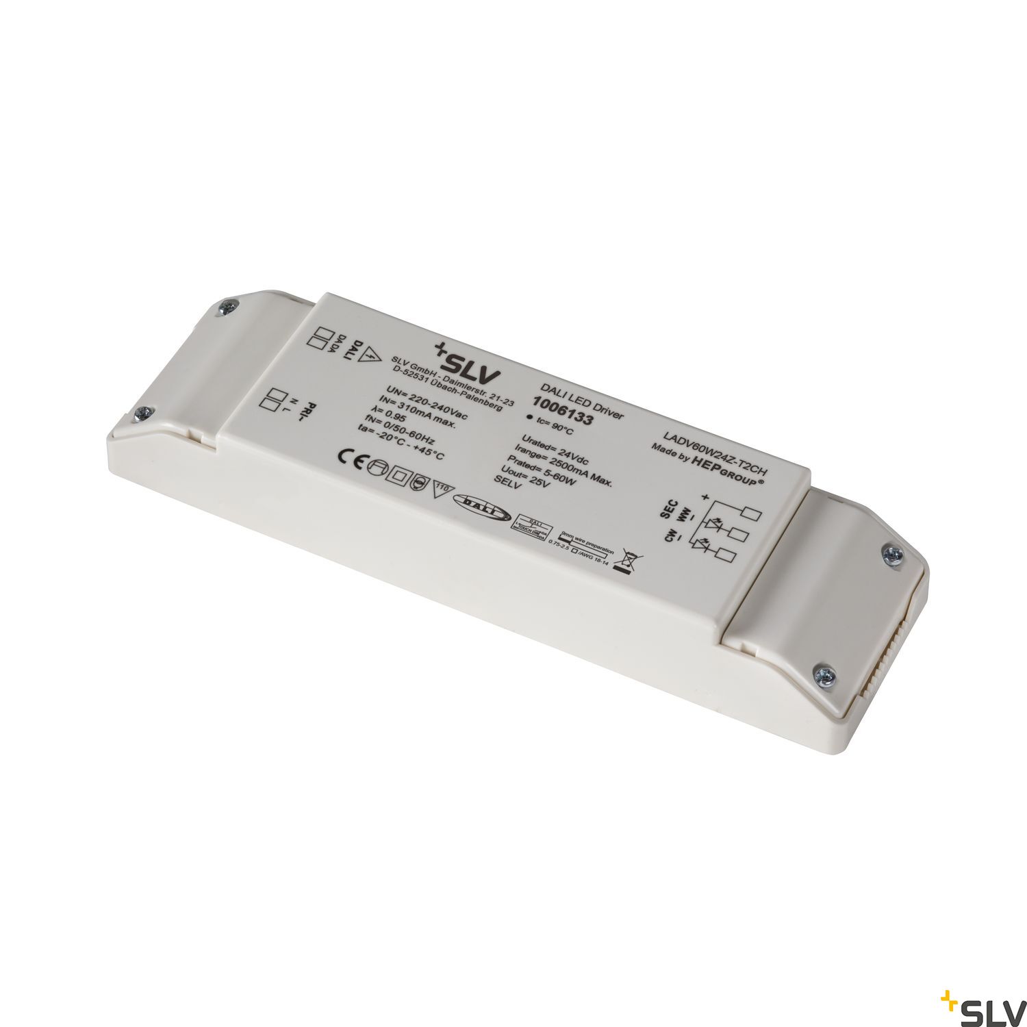 SLV LED DRIVER DALI 60W DALI 2-ch 1006133 220-240V 24V DC zasilacz 1006133
