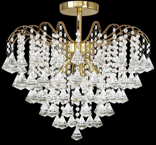 MLAMP Glamour LAMPA sufitowa ELM5193/4 TR MLAMP kryształowa OPRAWA crystal złota przezroczysta ELM5193/4 TR