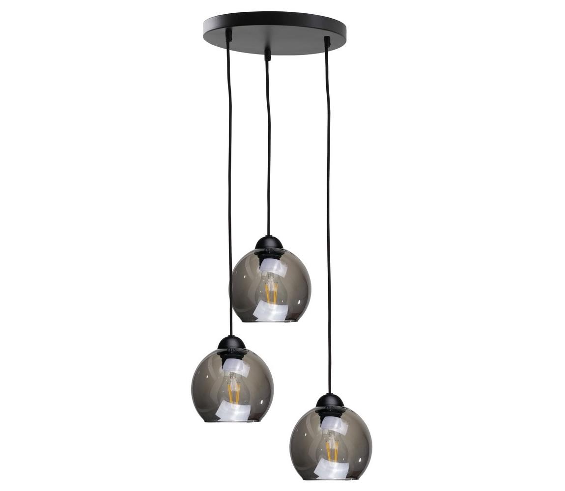 Żyrandol na lince UNO 3xE27/60W/230V czarny