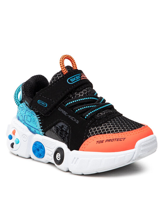 Skechers Sneakersy Lil Gametronix 402262N/BKMT Czarny