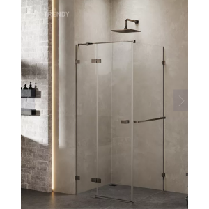 New Trendy EXK-3295 KABINA AVEXA GUNMETAL BRUSHED PROSTOKĄTNA P 90x80x200 CZYSTE 6mm ACTIVE SHIELD