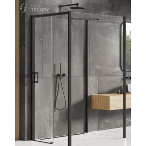 New Trendy K-1343 KABINA PRIME BLACK PROSTOKĄTNA PRZY$446CIENNA L 120x100x200 CZYSTE 6mm ACTIVE SHIELD