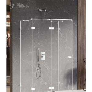 New Trendy EXK-2865 KABINA AVEXA WHITE PROSTOKĄTNA PRZY$1233CIENNA L 110x80x200 CZYSTE 6mm ACTIVE SHIELD