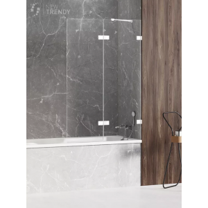 New Trendy EXK-2972 PARAWAN NAWANNOWY AVEXA WHITE U 100x150 CZYSTE 6mm ACTIVE SHIELD